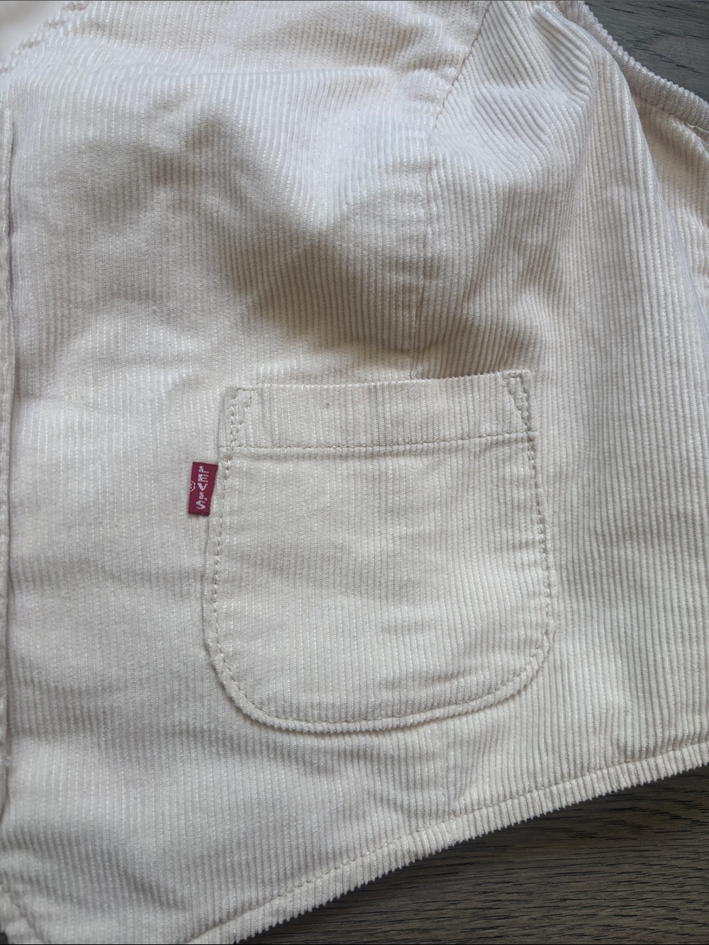 Levi's | Vintage Inspired Tailored Corduroy Vest in Ivory Cream Size Large - Picture 7 of 15